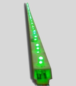 RGB LED - Darstellung als Kluster im Zustand grün leuchtend