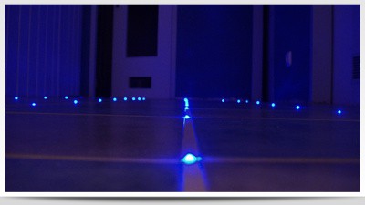 LED im Fliesenkreuz, Boden LEDs